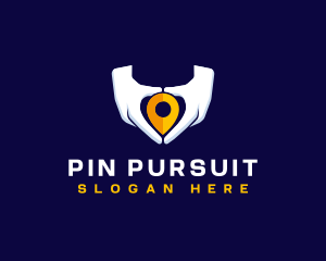 Location Pin Hands logo