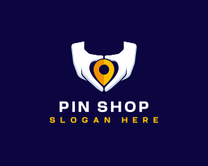 Location Pin Hands logo