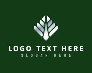 Metallic Tree Plant logo