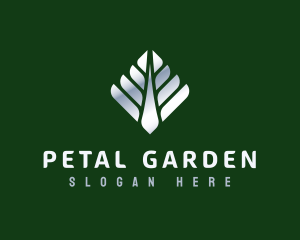 Metallic Tree Plant logo design