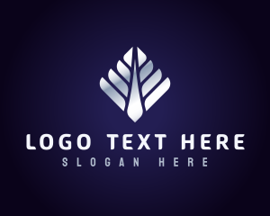 Metallic Tree Plant logo