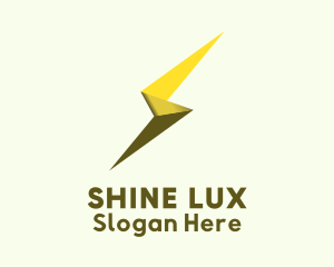 Glossy Ribbon Origami logo design