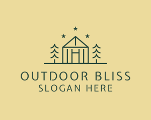 Forest Cabin House logo design