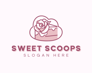 Sweet Rose Cake logo design