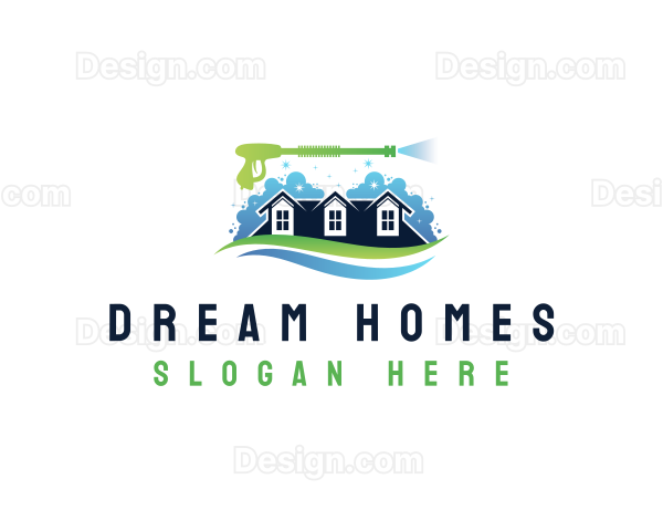 Housekeeping Clean Bubble Logo