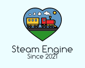 Heart Toy Train  logo