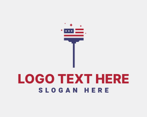 Cleaning Squeegee America Flag logo