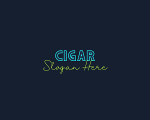 Neon Light Wordmark logo design