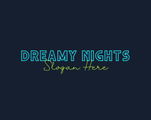 Neon Light Wordmark logo design