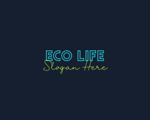 Neon Light Wordmark logo design