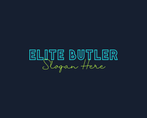 Neon Light Wordmark logo design