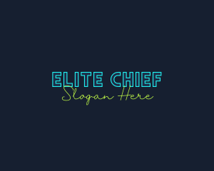 Neon Light Wordmark logo design