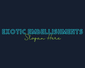 Neon Light Wordmark logo design