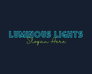 Neon Light Wordmark logo design