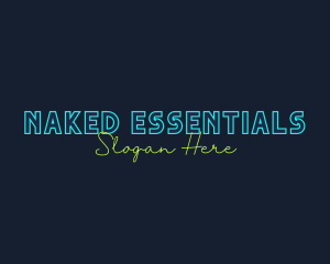 Neon Light Wordmark logo design