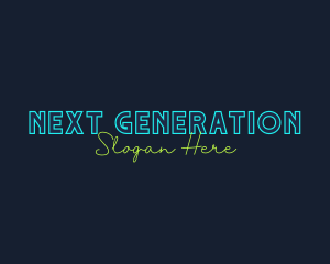 Neon Light Wordmark logo design