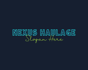 Neon Light Wordmark logo design