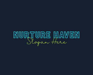 Neon Light Wordmark logo design