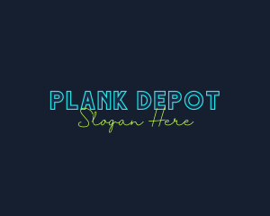 Neon Light Wordmark logo design