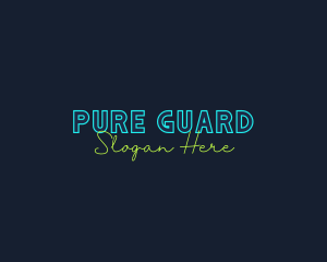 Neon Light Wordmark logo design