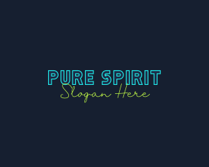 Neon Light Wordmark logo design