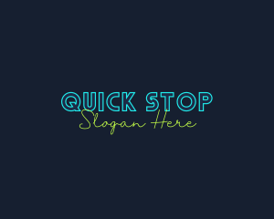 Neon Light Wordmark logo design