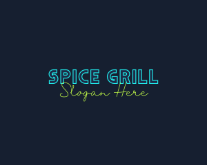 Neon Light Wordmark logo design