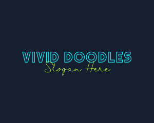 Neon Light Wordmark logo design