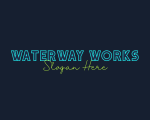 Neon Light Wordmark logo design