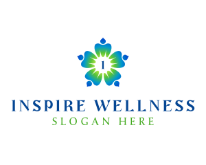 Wellness Flower Petals logo design