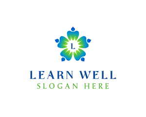 Wellness Flower Petals logo design