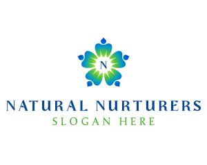 Wellness Flower Petals logo design