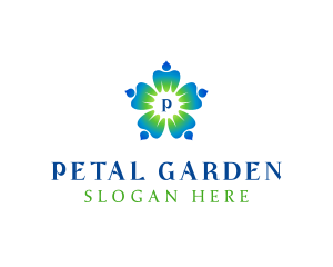 Wellness Flower Petals logo design