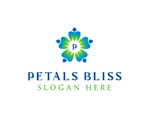 Wellness Flower Petals logo design