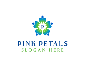 Wellness Flower Petals logo design