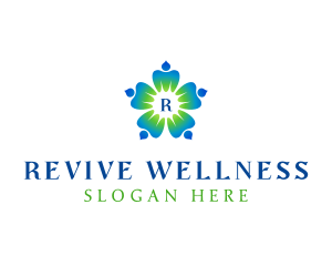 Wellness Flower Petals logo design