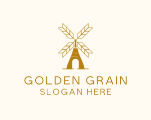 Windmill Wheat Grain logo