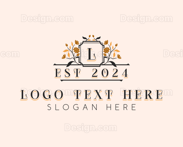 Stylish Floral Wedding Logo