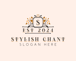 Stylish Floral Wedding logo design