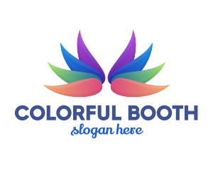 Colorful Flower Wing logo design