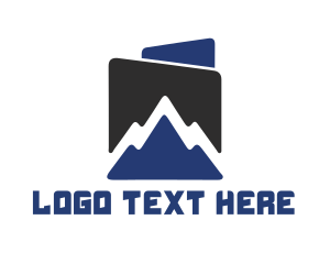 Volcano - Blue Mountain Peak logo design