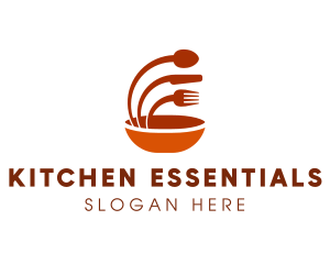 Orange Eatery Utensils logo