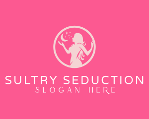 Sexy Woman Moon logo design