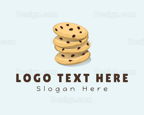 Chocolate Chip Cookie Stack Logo