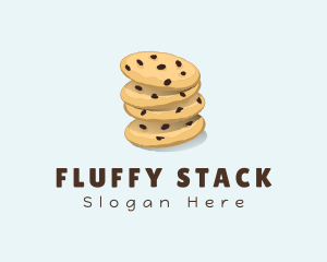 Chocolate Chip Cookie Stack logo design