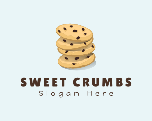 Chocolate Chip Cookie Stack logo design