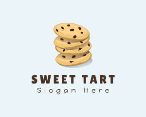 Chocolate Chip Cookie Stack logo design