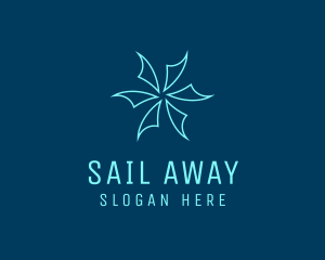 Sail Boat Propeller  logo design