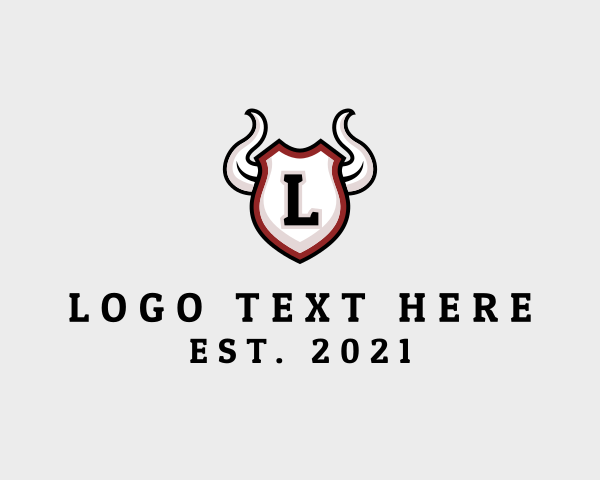 Viking-helmet logo example 2