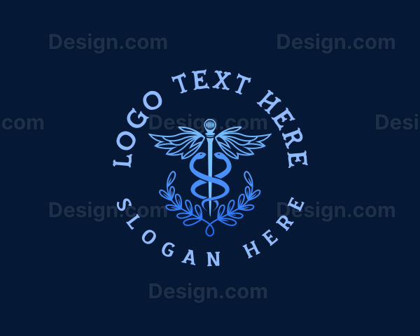 Hospital Caduceus Nursing Logo